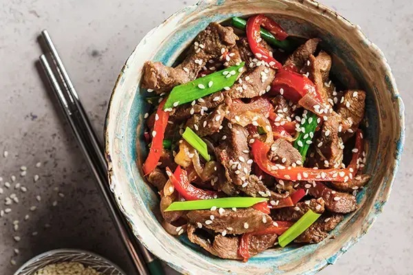 Wok de veau aux légumes